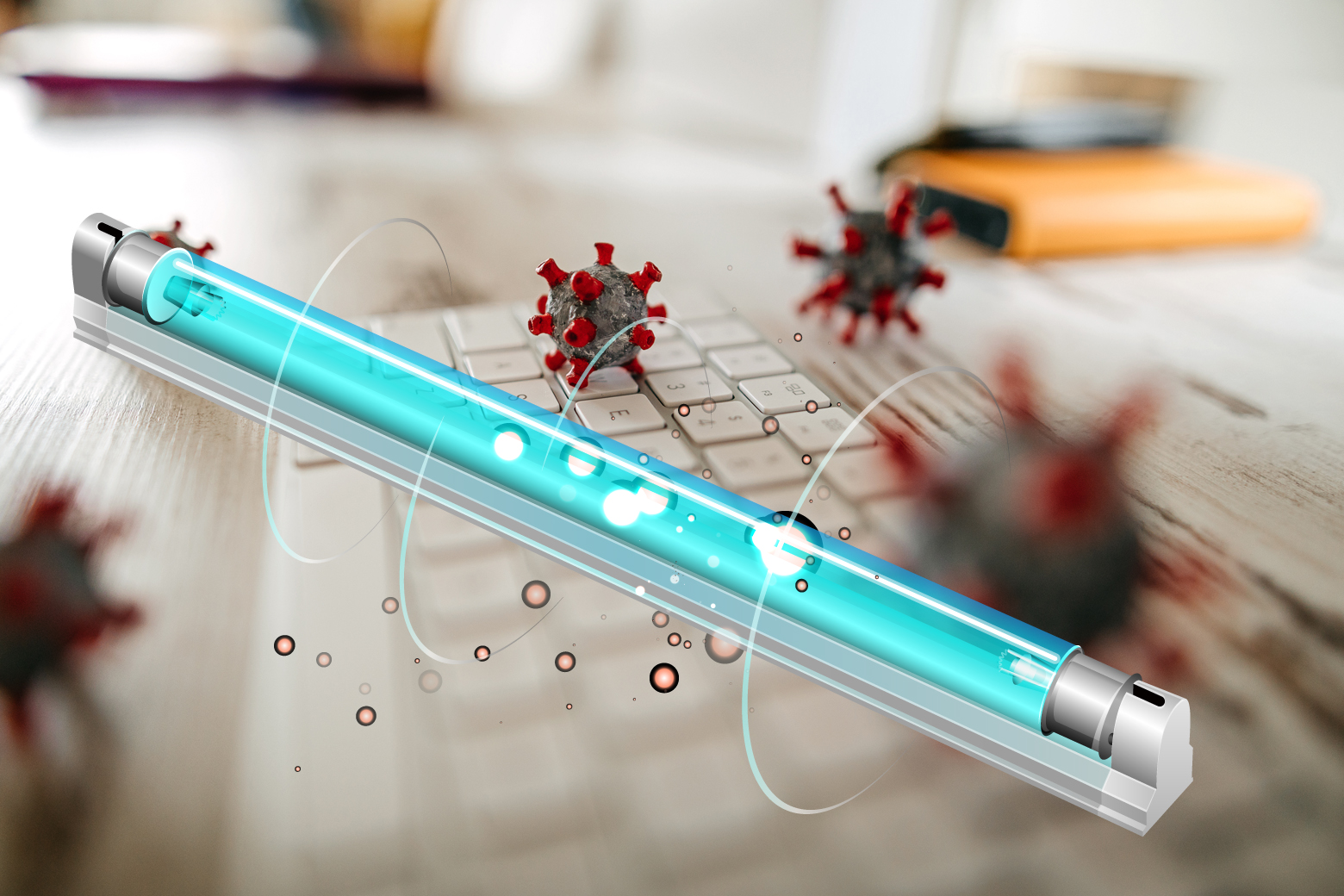 UV curing lamp for label press